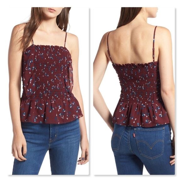 WAYF Devon Smocked Camisole sz Small - Picture 1 of 8